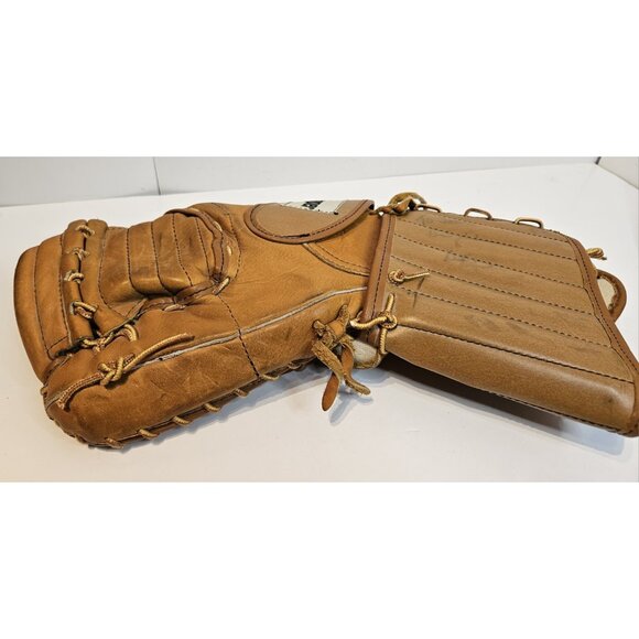 VINTAGE COOPER GM12 HOCKEY LEATHER GOALIE GLOVE W GM6 JR BLOCKER FULL RIGHT - Picture 8 of 16